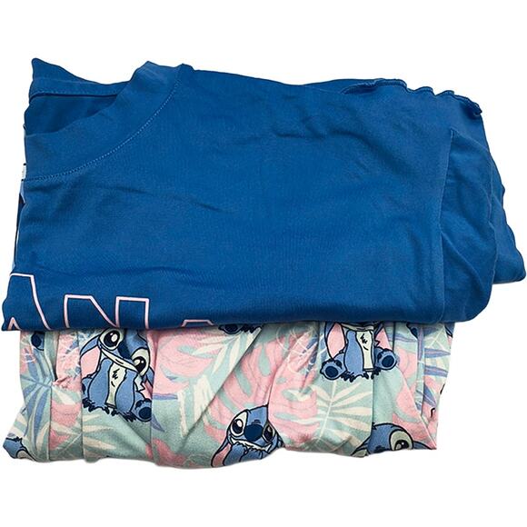 Disney Stitch Ohana 2-Piece Soft Pajama Set T-Shirt/Pants Women's Medium NWOT - Picture 5 of 9